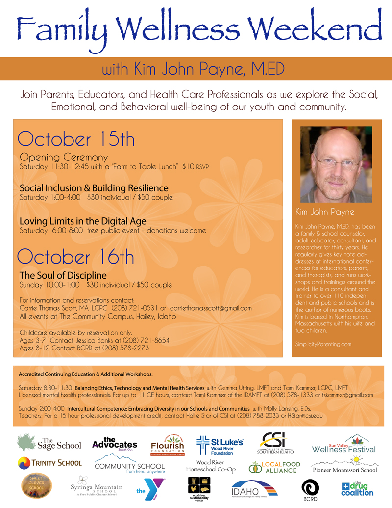 SMS @ Kim John Payne Wellness Weekend